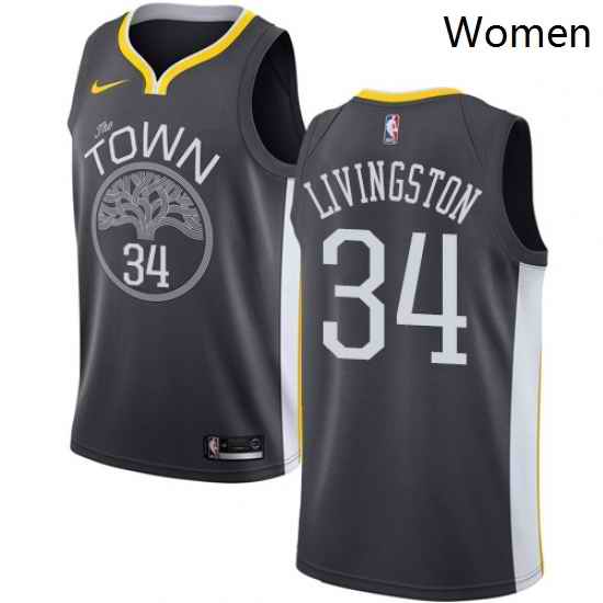 Womens Nike Golden State Warriors 34 Shaun Livingston Swingman Black Alternate NBA Jersey Statement Edition